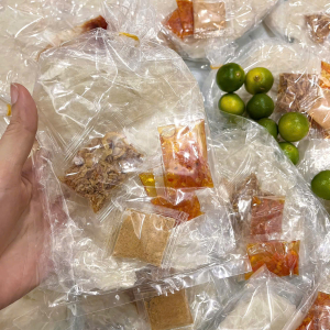 Bánh tráng dẻo muối nhuyễn hành phi
