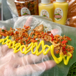 Combo Bánh Tráng Bơ 500g dẻo tôm 200g muối tôm hành phi 2 chai bơ