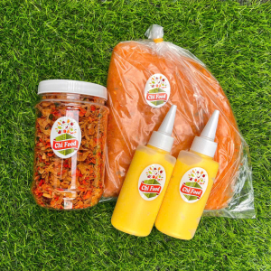 Combo Bánh Tráng Bơ 500g dẻo tôm 200g muối tôm hành phi 2 chai bơ