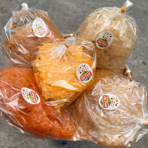 Bánh tráng trộn mix 5 vị Chifood 5 bịch 100g muối tỏi, tỏi dầu, tôm, phô mai, hành COMBO5T