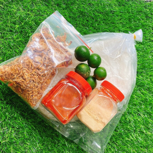 Combo Bánh Tráng Phơi Sương Muối Nhuyễn Sate Hành Phi Set 500g bánh tròn hũ muối