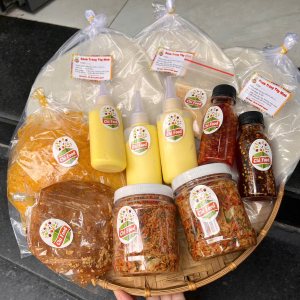 Combo SIÊU TOPPING Bánh tráng bơ muối tôm hành phi ớt rim sốt tắc muối nhuyễn tặng 2 bịch trộn